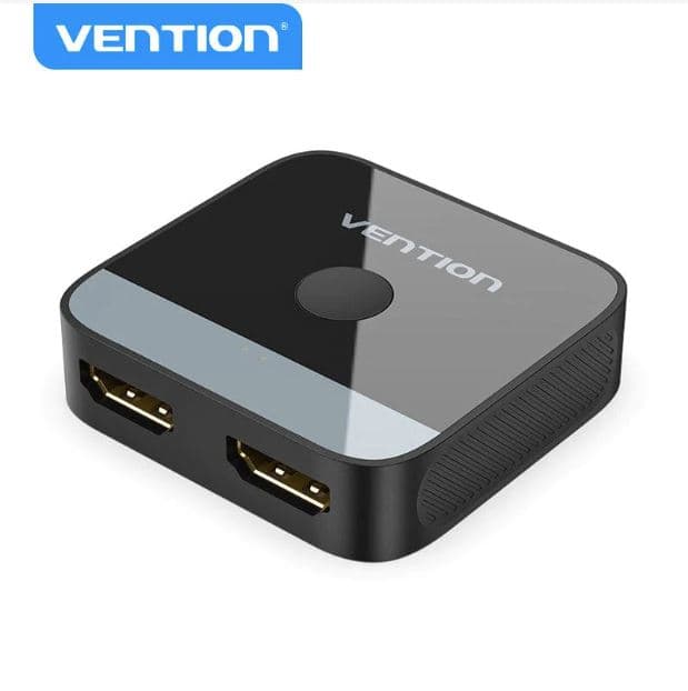 Switch video Vention, HDMI(M) la 2 x HDMI(M), rezolutie maxima 4K la 60Hz, conectori auriti, dublu sens, invelis acrilic si ABS, negru, "AKOB0" - 6922794769076