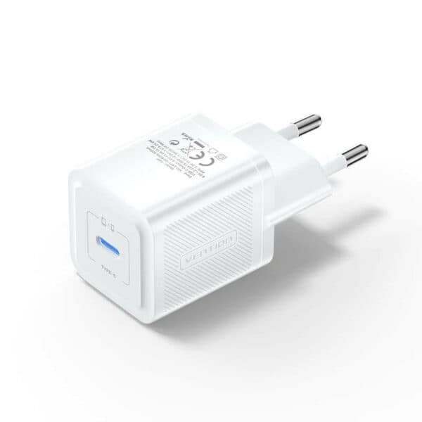 Alimentator retea Vention 20W, 1 x USB Type-C, 5V/3A, QC 3.0, alb, "FEPW0-EU" - 6922794782099
