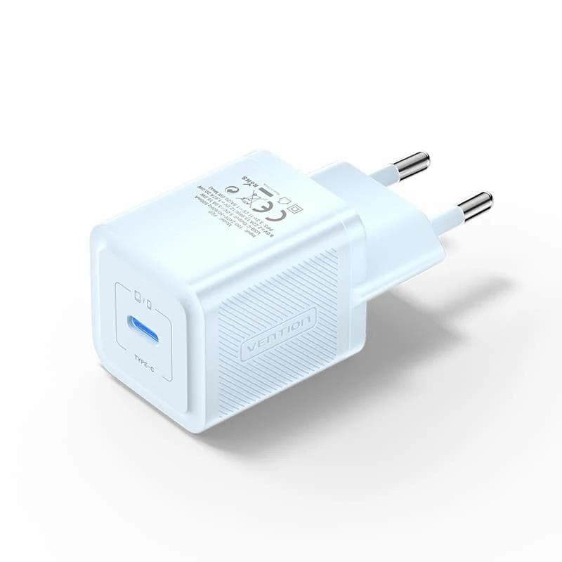Alimentator retea Vention 20W, 1 x USB Type-C, 5V/3A, QC 3.0, albastru, "FEPL0-EU" - 6922794782112