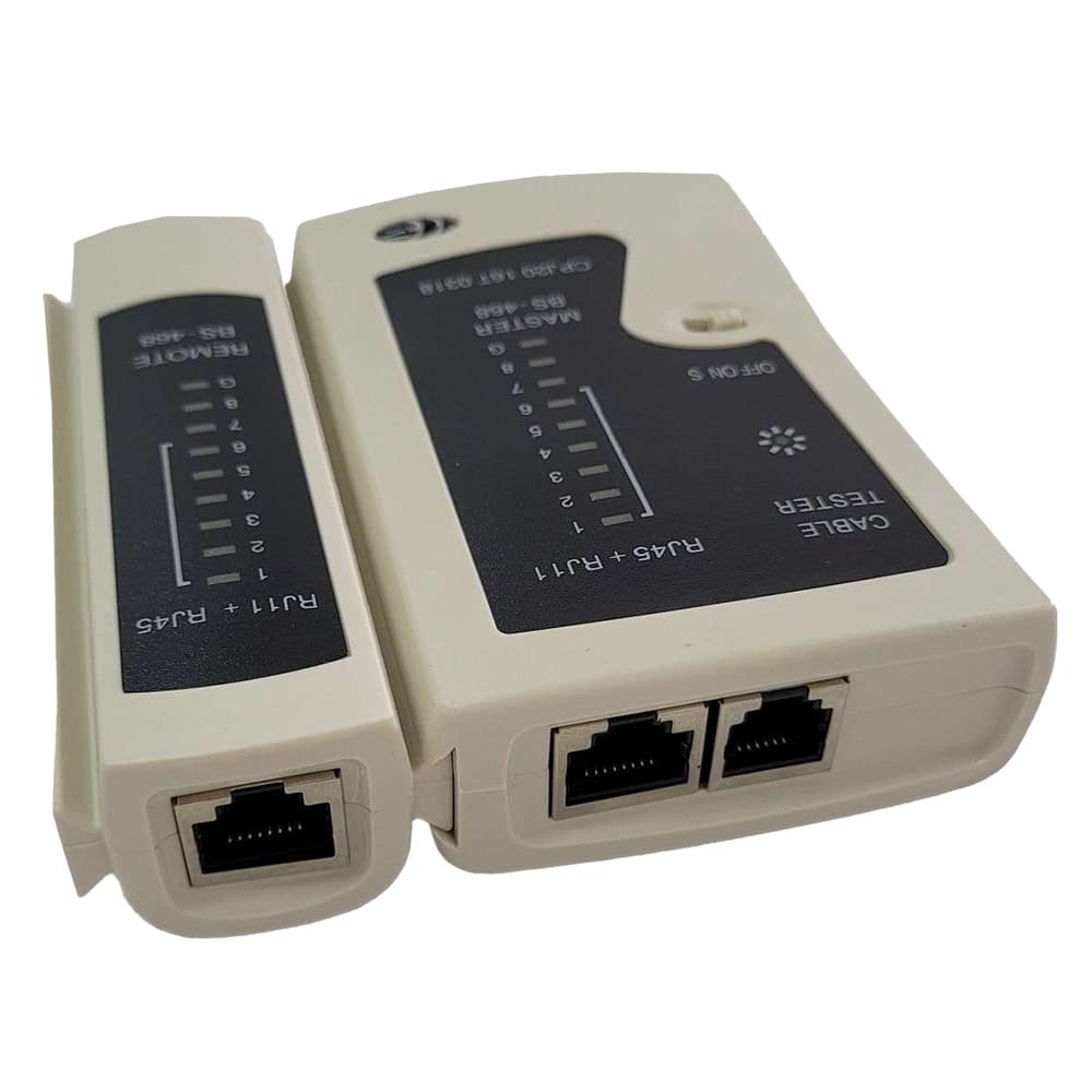 TESTER CABLU RETEA SPACER, pt. cablu UTP, FTP, conector RJ45, RJ11, RJ12, "SPNT-TESTER-1" — miniatură