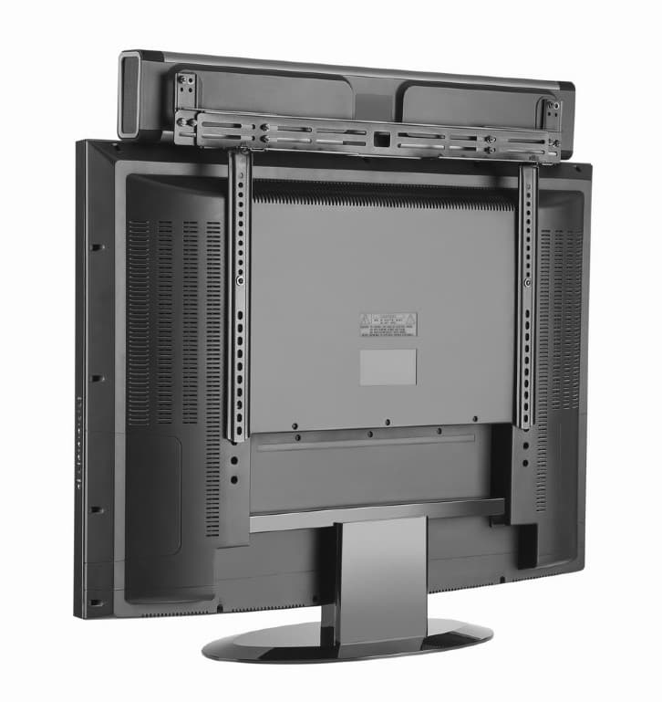 SUPORT de monitor GEMBIRD, pt 1 soundbar, universal, max 10 kg, otel, negru, "TVM-SB-01" — miniatură
