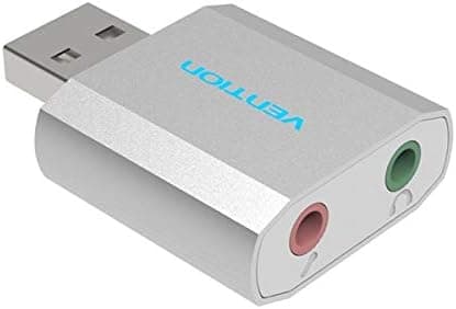 PLACA de SUNET Vention, extern, 2.1, interfata USB 2.0 (T) la 2x 3.5mm Jack (M), argintiu, "VAB-S13"