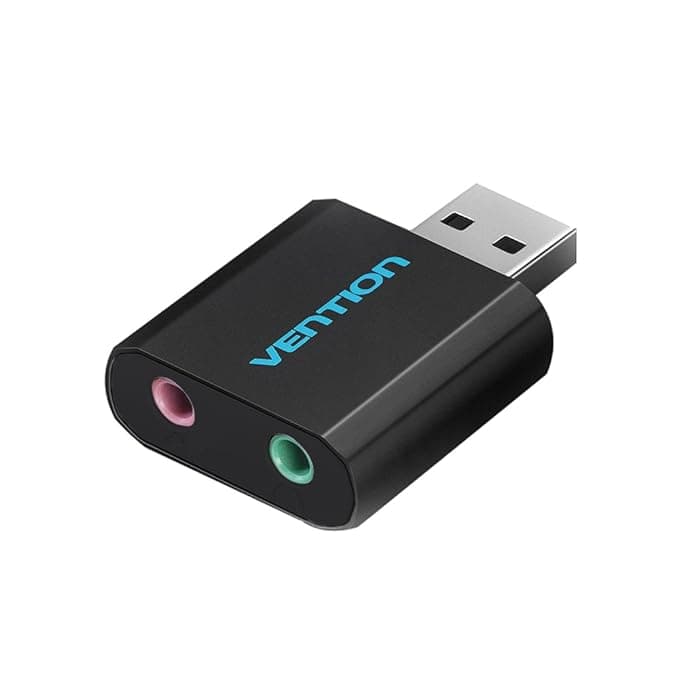PLACA de SUNET Vention, extern, 2.1, interfata USB 2.0 (T) la 2x 3.5mm Jack (M), negru, "VAB-S17-B"