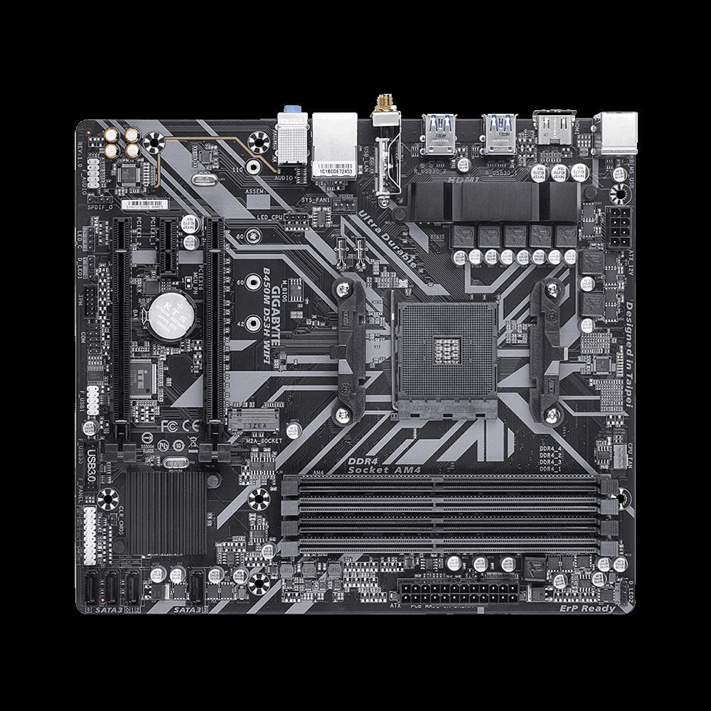 GIGABYTE B450M DS3H WIFI AM4 4xDDR4 4xSATA 1xM.2 "B450M DS3H WIFI"