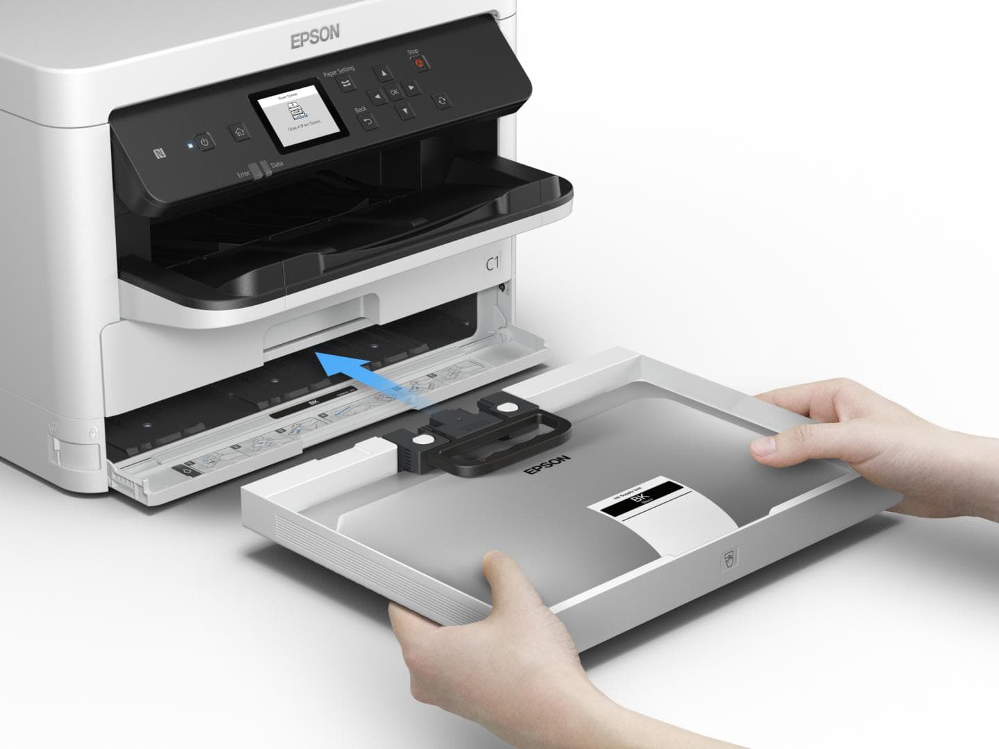 Imprimanta Inkjet Mono Epson WF-M5299DW, A4, Functii: Imprimare,Viteza Print Mono:24ppm,Viteza Print color:,Conectiv:USB|Retea|Wi-Fi,Duplex:,ADF:Da, "C11CG07401" — miniatură