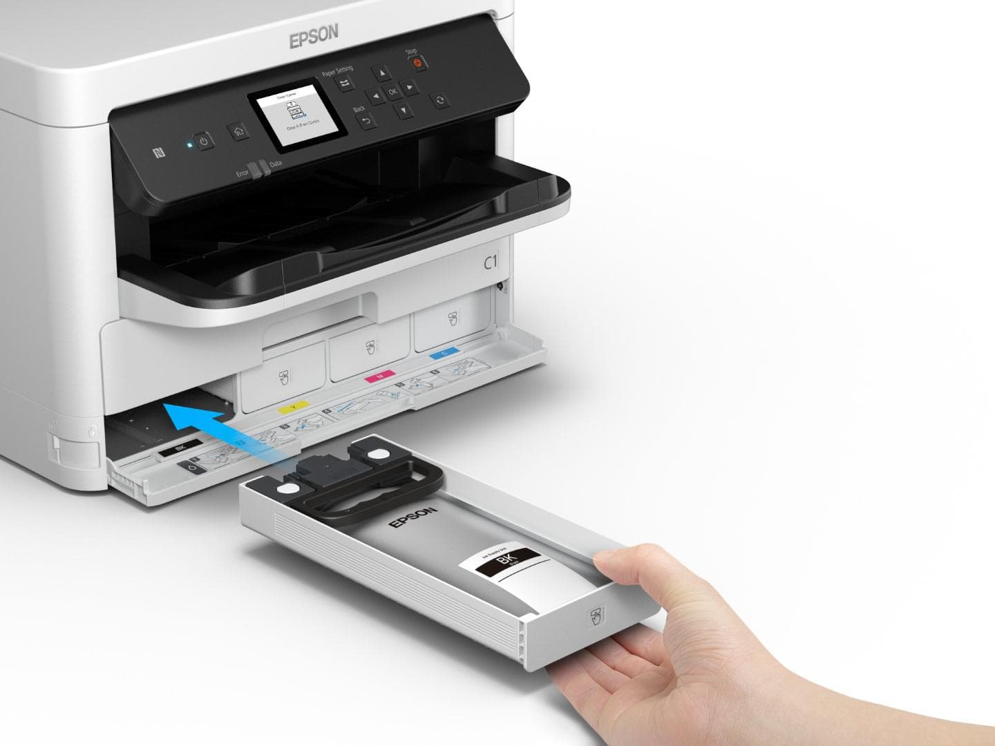 Imprimanta Inkjet Color Epson WF-C529RDTW,A4,Functii: Imprimare, Vit de Print Mono: 34ppm, Viteza de print color:34ppm,Conectiv:USB|Retea|Wi-Fi, Duplex:Da,ADF:nu, "C11CG79401" — miniatură