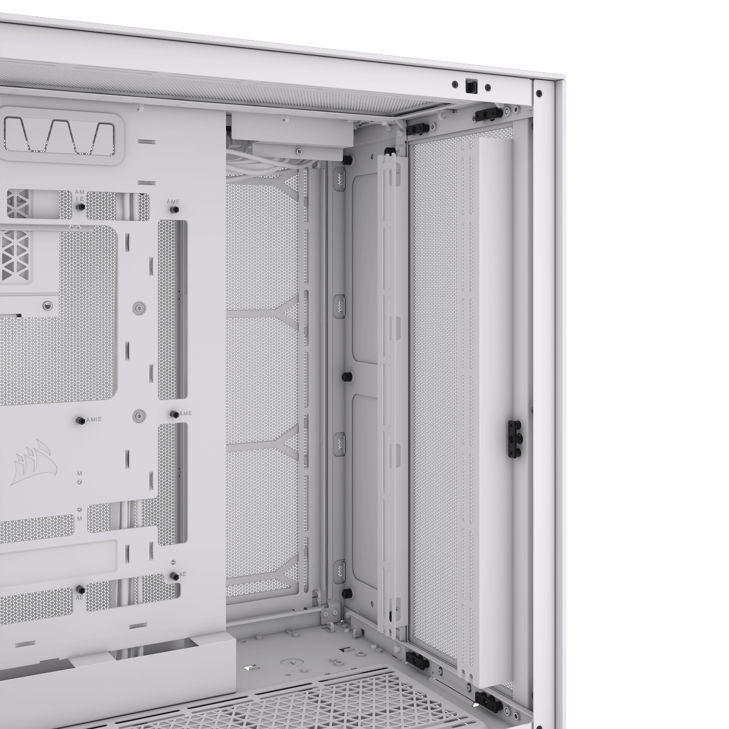 Carcasa Corsair 6500D Airflow Midi-Tower, Tempered Glass - weiß "CC-9011260-WW" — miniatură