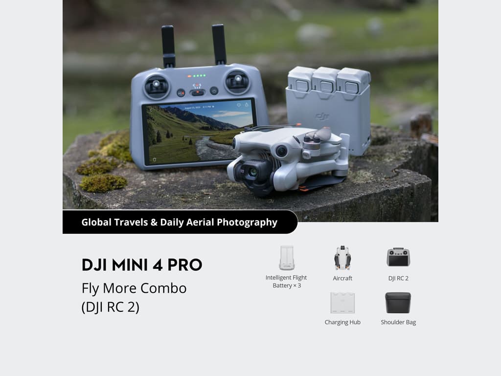 Kit Drona DJI Mini 4 PRO FMC+Smart Controller48MP, 4K100, APAS, Active Track, 249g "CP.MA.00000735.01" — miniatură