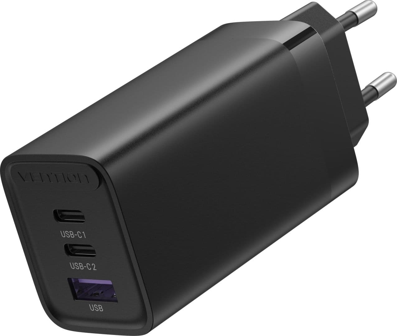 Alimentator retea Vention 65W, 2 x USB Type-C, 1 x USB, 5V/3A, PD 3.0, QC 3.0, QC 4.0, negru, "FERB0-EU" - 6922794782037