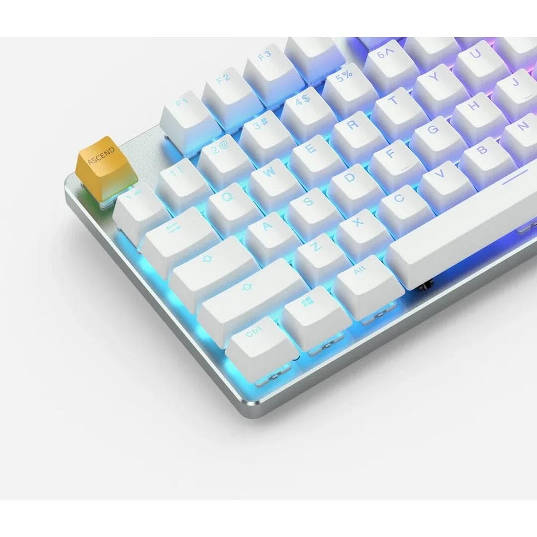Glorious PC Gaming Race GMMK Full Size White Ice Edition - Gateron Brown, US Layout "GLO-GMMK-FS-BRN-W" — miniatură