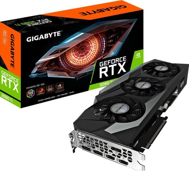 Placa video GeForce RTX 3080 Ti GAMING OC 12G NVIDIA 12 GB GDDR6X LHR "GV-N308TGAMING OC-12GD"