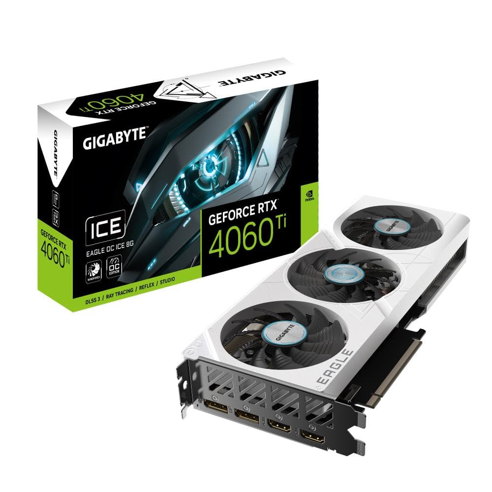 VGA PCIE16 RTX4060TI 8GB GDDR6/N406TEAGLEOC ICE-8GD GIGABYTE "GV-N406TEAGLEOC ICE-8GD"