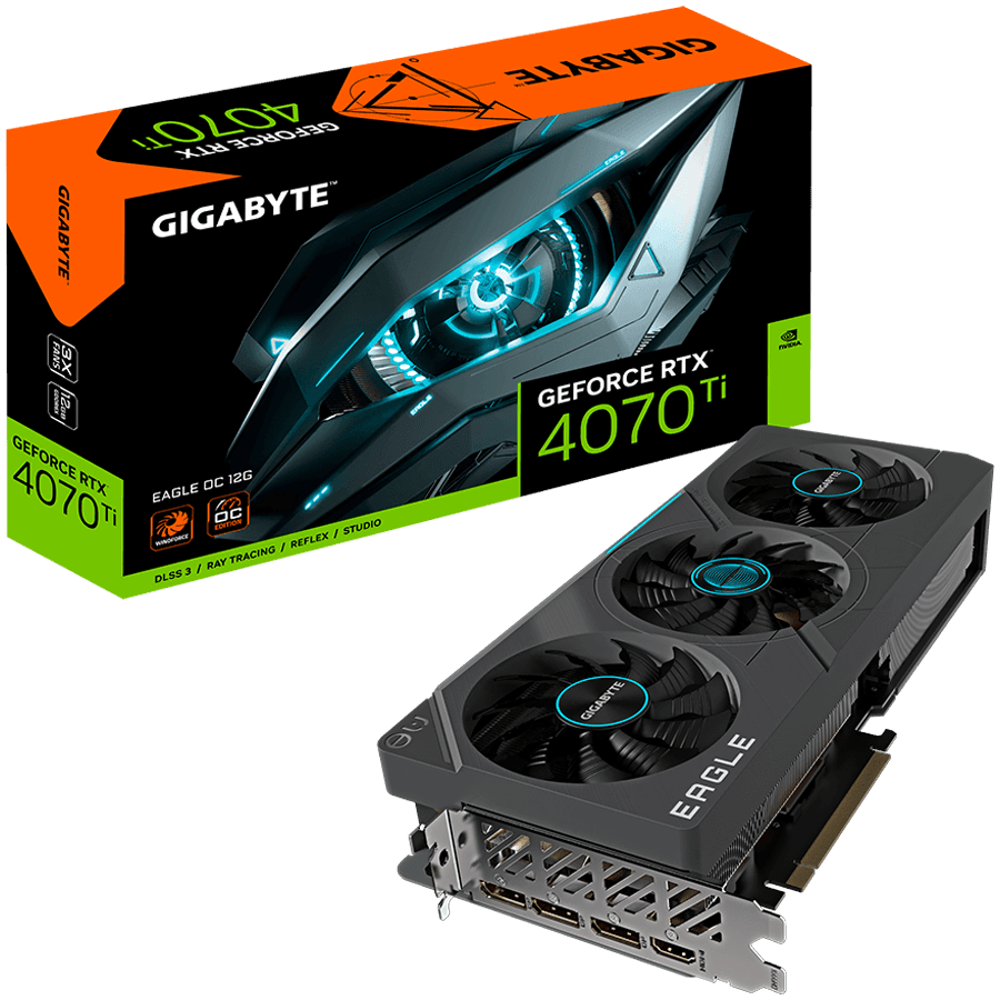 GIGABYTE Video Card NVIDIA GeForce RTX 4070 SUPER EAGLE OC 12GB, GDDR6X 12GB/192bit, PCI-E 4.0, 1x HDMI, 3x DP, 1x 12VHPWR, Retail "GV-N407SEAGLE OC-12GD"