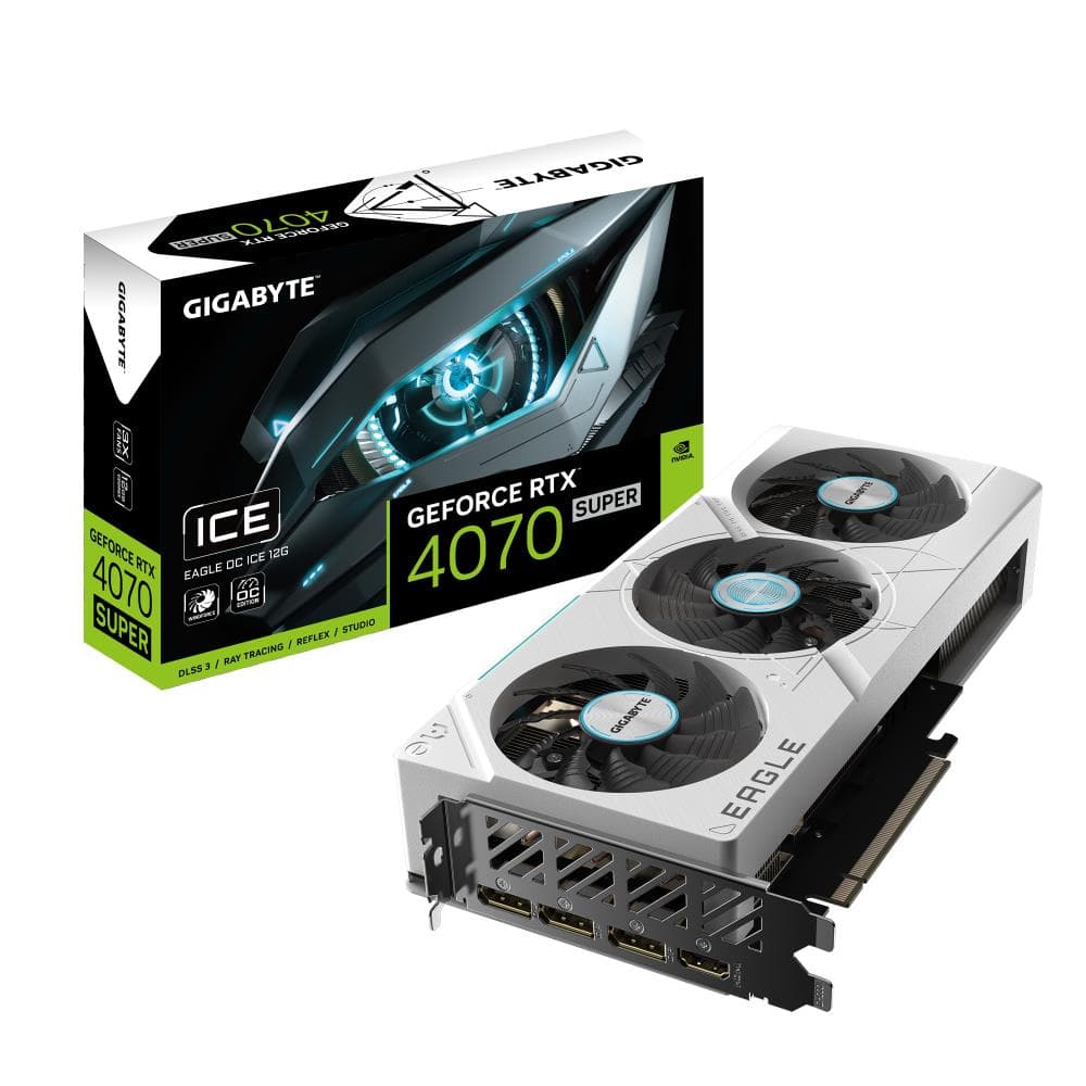 VGA PCIE16 RTX4070 SUPER 12GB/N407SEAGLEOC ICE-12GD GIGABYTE "GV-N407SEAGLEOC ICE-12GD"