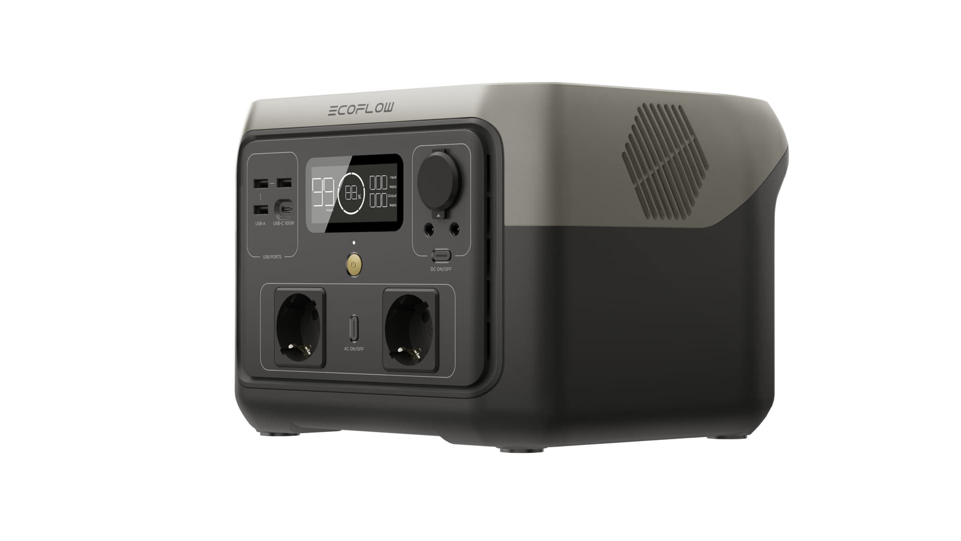 Powerstation River 2 Max, 512Wh, 500W, USB A, USB C, Schuko, Negru "ZMR610-B-EU" — miniatură