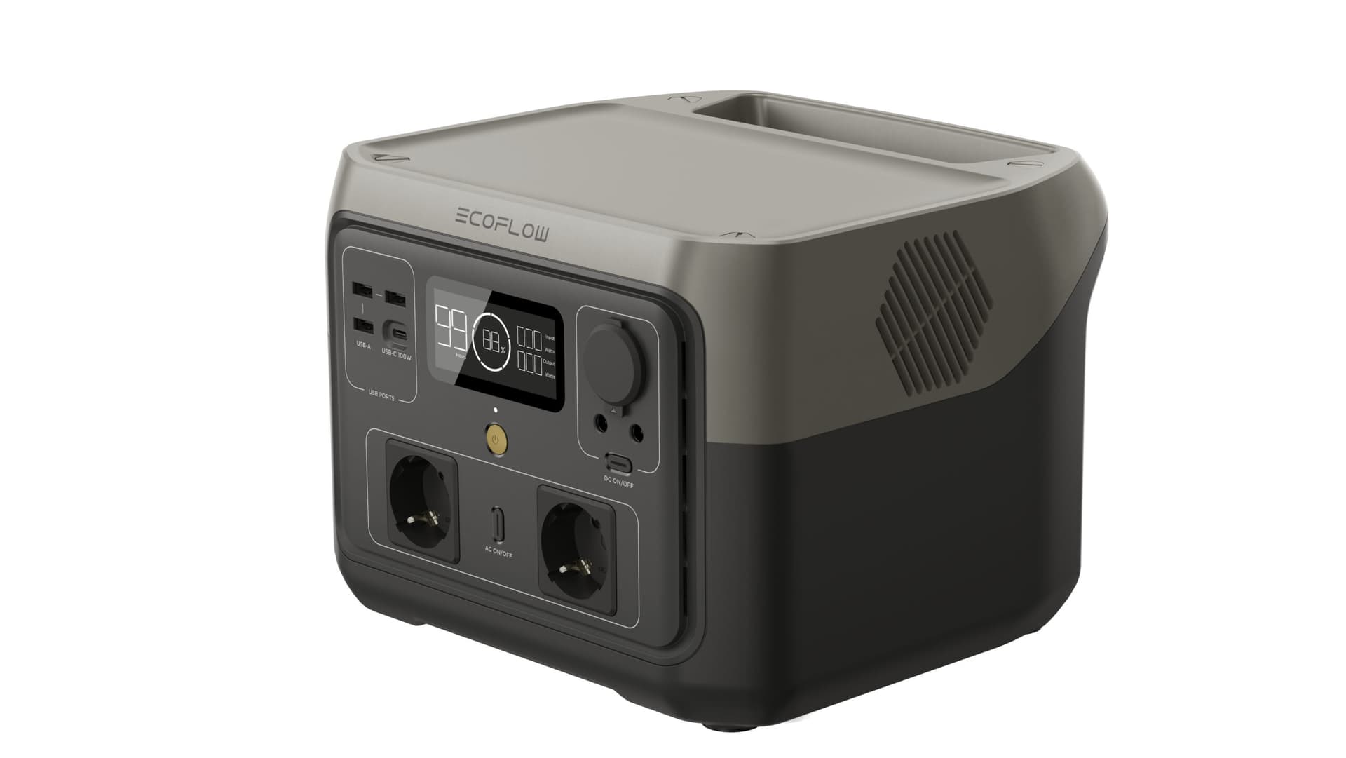 Powerstation River 2 Max, 512Wh, 500W, USB A, USB C, Schuko, Negru "ZMR610-B-EU" — miniatură