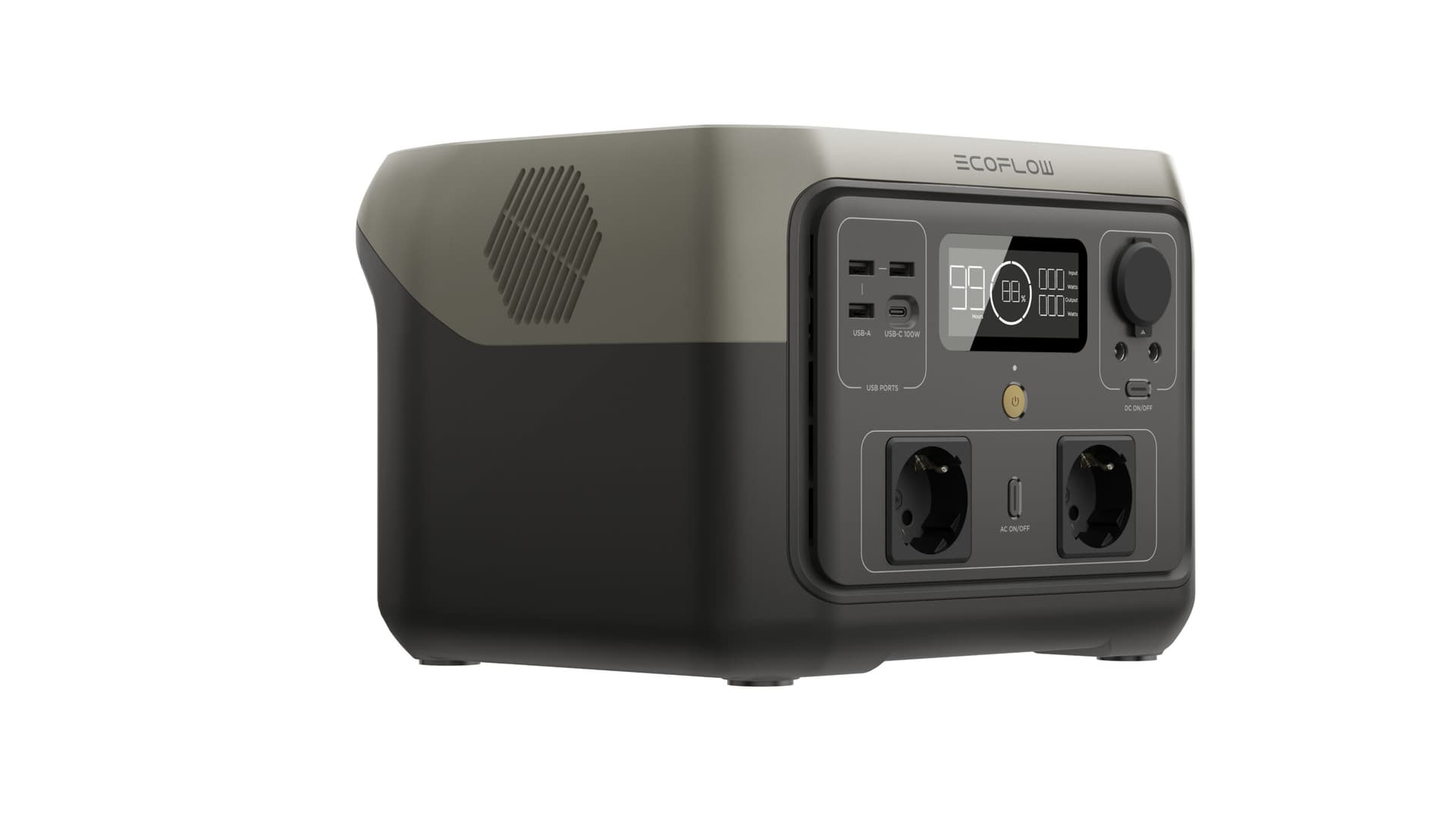 Powerstation River 2 Max, 512Wh, 500W, USB A, USB C, Schuko, Negru "ZMR610-B-EU" — miniatură