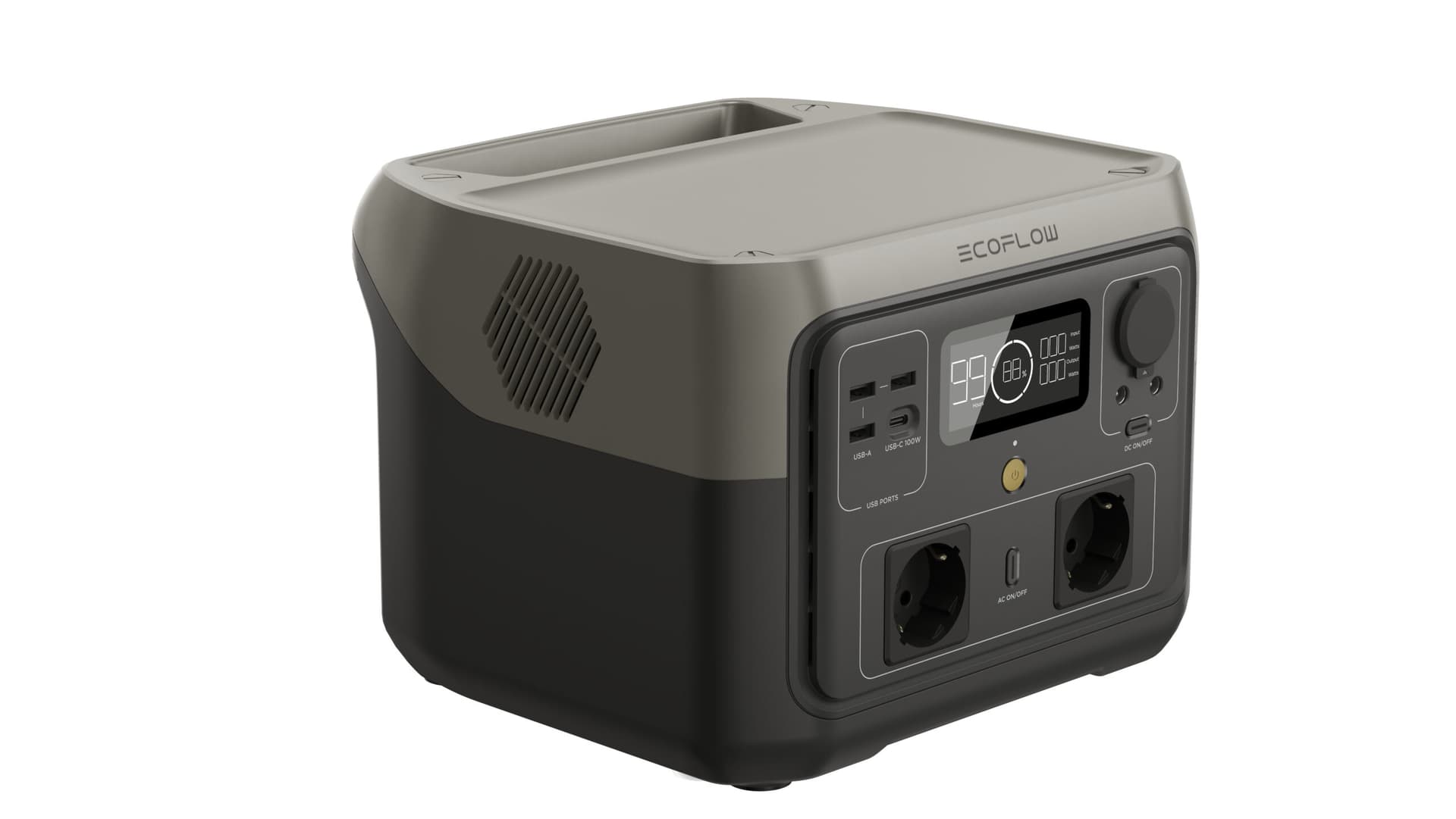 Powerstation River 2 Max, 512Wh, 500W, USB A, USB C, Schuko, Negru "ZMR610-B-EU" — miniatură