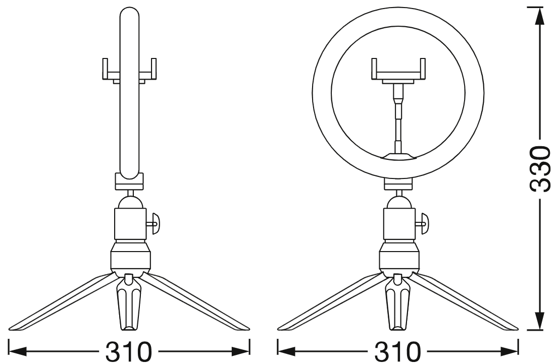 MOBILE CAMERA LIGHT RING DESKTOPUSBLEDV "000004058075666870" — miniatură