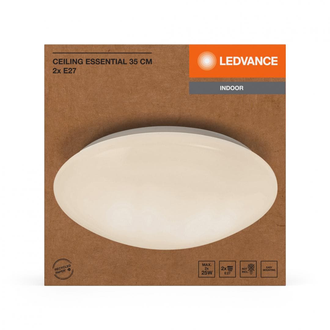CEILING ESSENTIAL 35CM 2XE27 WT LEDV "000004099854094583"
