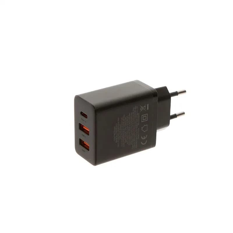 INCARCATOR RETEA Baseus Cube, Quick Charge 30W, 1 x USB Type-C Output 5V/3A, 2 x USB, negru "P10111402113-00" - 6932172651138
