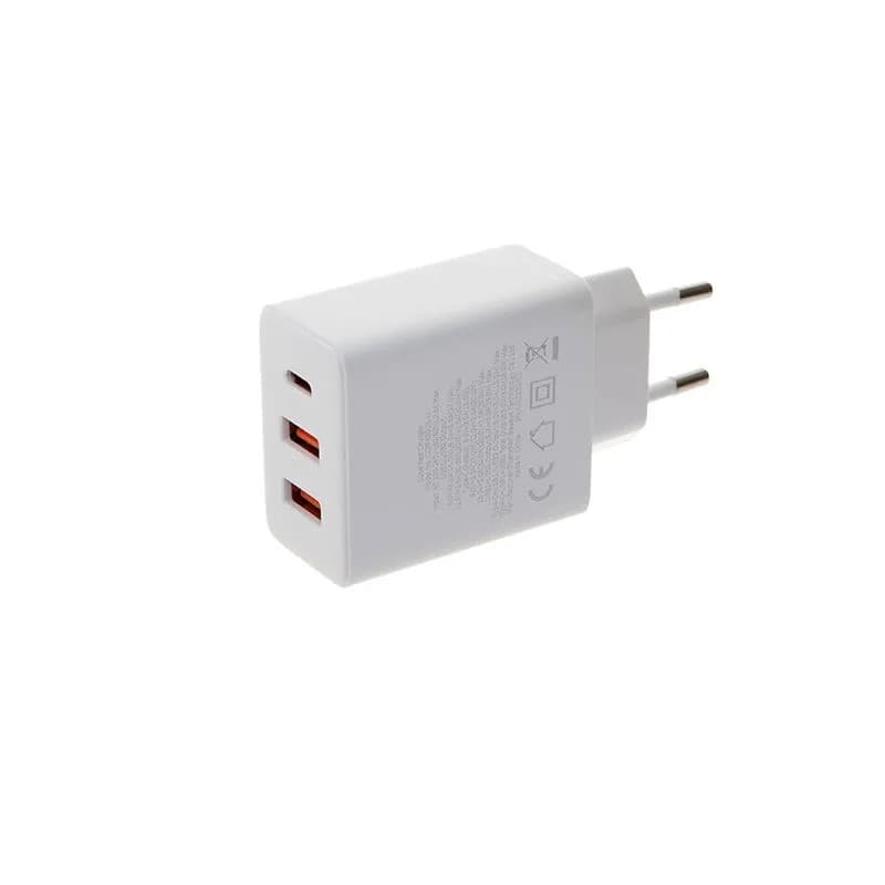 INCARCATOR RETEA Baseus Cube, Quick Charge 30W, 1 x USB Type-C Output 5V/3A, 2 x USB, alb "P10111402213-00" - 6932172651145