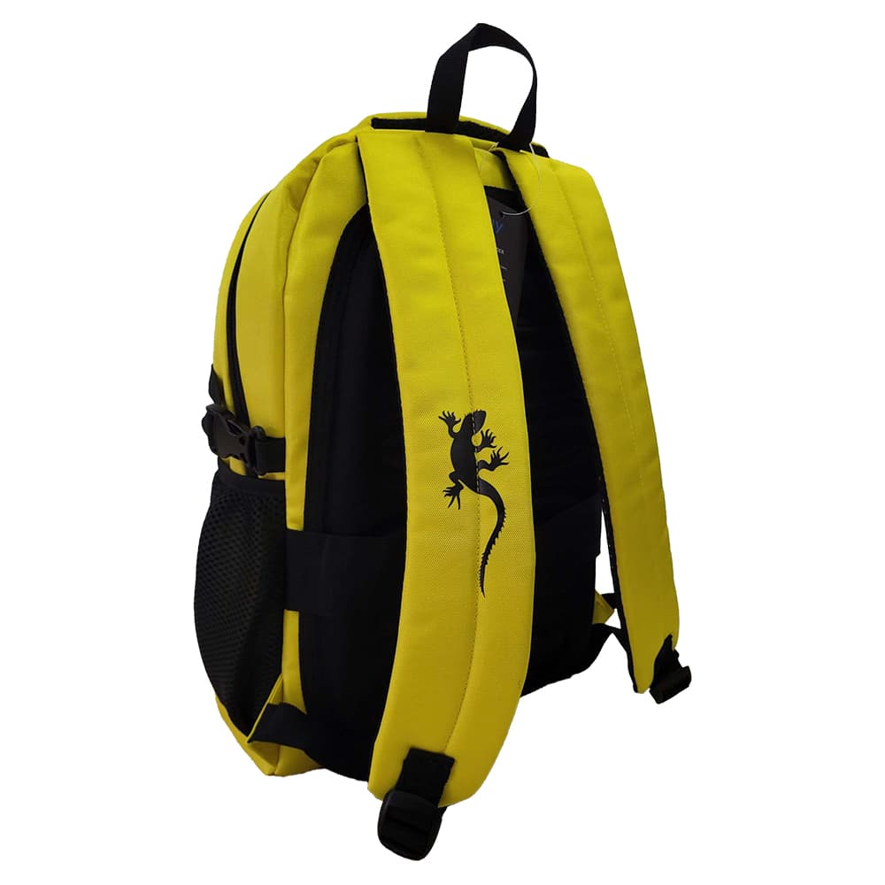 RUCSAC IGGY RIDER, pt. notebook de max. 15.6", 2 compartimente, buzunar frontal, troler strap, water-resistant, poliester, galben/negu, "IGBP-RIDER" — miniatură