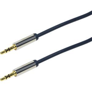 CABLU audio LOGILINK stereo (3.5 mm jack T/T), 5m, conectori auriti, albastru "CA10500"