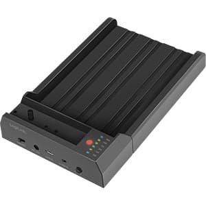DOCKING station LOGILINK, USB 3.2 Gen2, pentru HDD/SSD 2.5" si 3.5" SATA, M.2 NVMe (PCIe) SSD, viteza max 10 Gb/s, functie clona, on/off, alim. 220V, negru "QP0031"