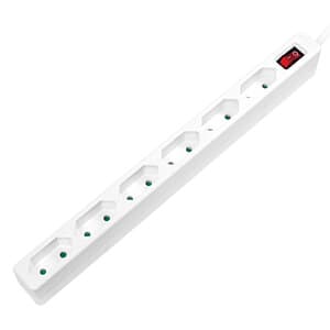 PRELUNGITOR LOGILINK, Euro skt x 6, conectare prin Schuko (T), cablu 1.5 m, 7.5 A, protectie contact accidental, on / off, alb, "LPS232"
