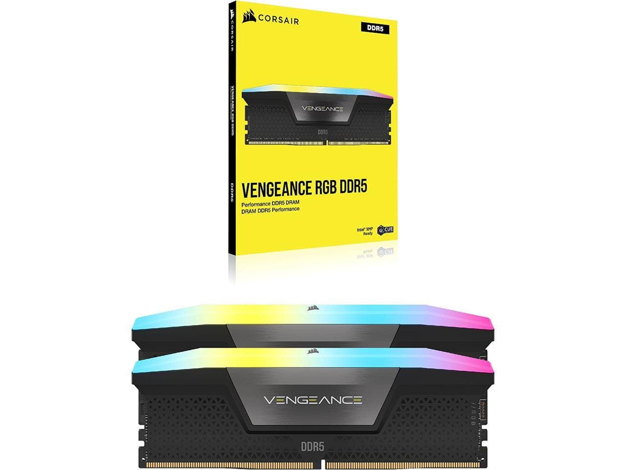 Corsair Vengeance RGB 64GB, DDR5, 6000MHz, 2x32GB, Negru "CMH64GX5M2B6000C38" — miniatură