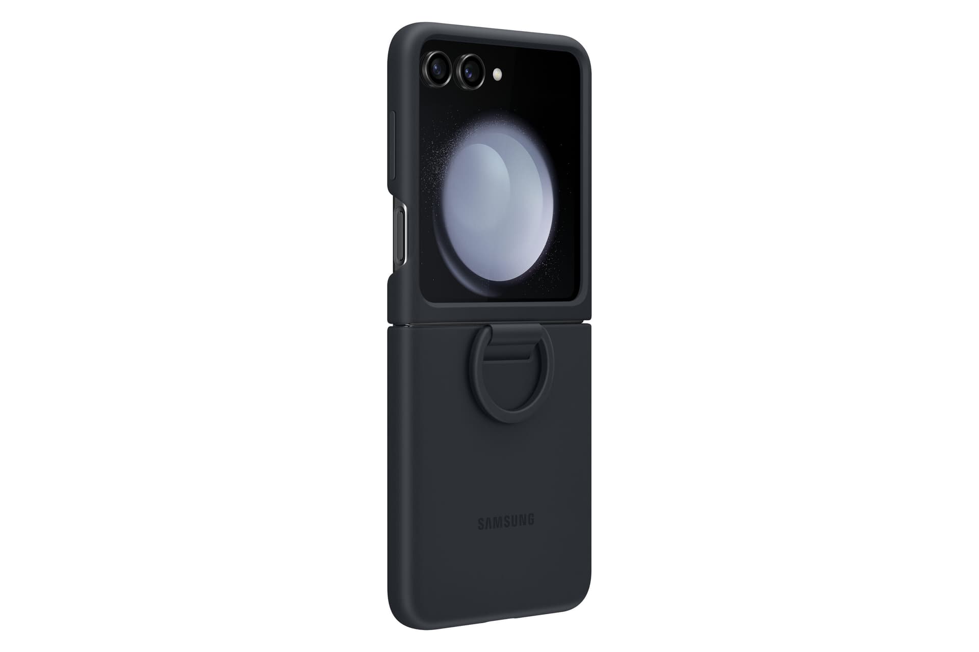 Husa Silicone Case with Ring pentru Galaxy Flip5, Indigo "EF-PF731TNEGWW" — miniatură