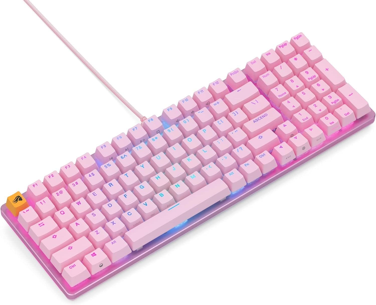 Glorious PC Gaming Race mecanica gaming RGB GMMK 2 Full-Size, Fox Linear Switches, USB-C, US layout, Roz "GLO-GMMK2-96-FOX-P" — miniatură
