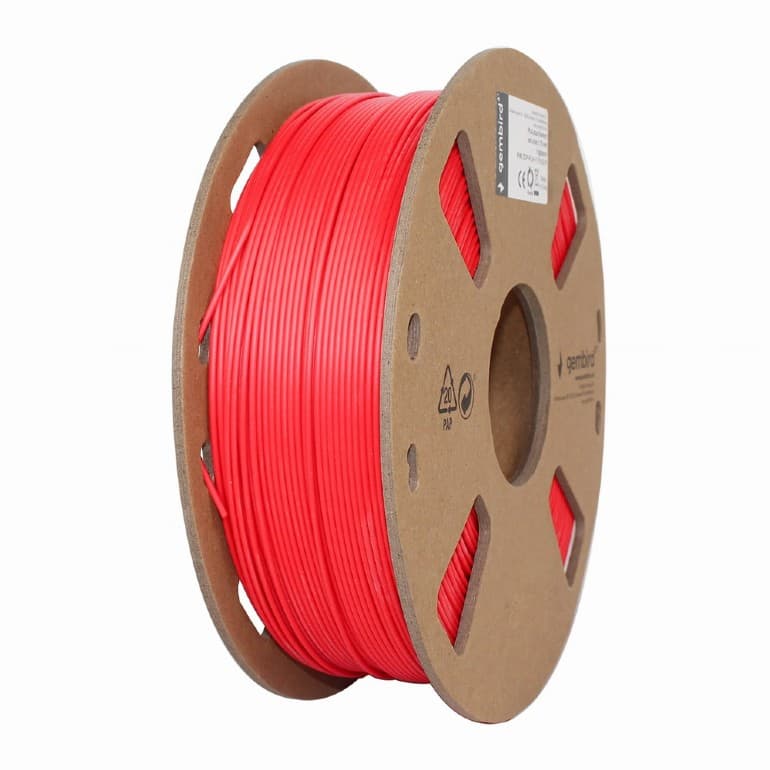 FILAMENT GEMBIRD pt. imprimanta 3d, PLA, 1.75mm diamentru, 1Kg / bobina, aprox. 330m, topire 190-220 grC, flame-red, "3DP-PLA1.75-01-FR"