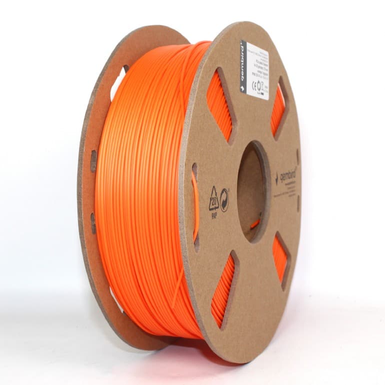 FILAMENT GEMBIRD pt. imprimanta 3d, PLA, 1.75mm diamentru, 1Kg / bobina, aprox. 330m, topire 190-220 grC, orange, "3DP-PLA1.75-01-O"