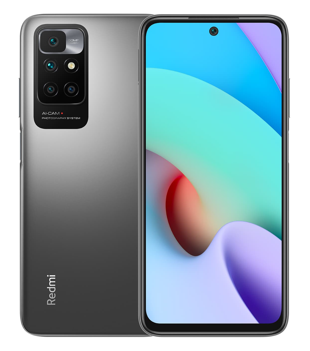 Smartphone Redmi 10 128GB 4GB RAM Dual SIM Carbon Grey "MZB09PIEU" — miniatură