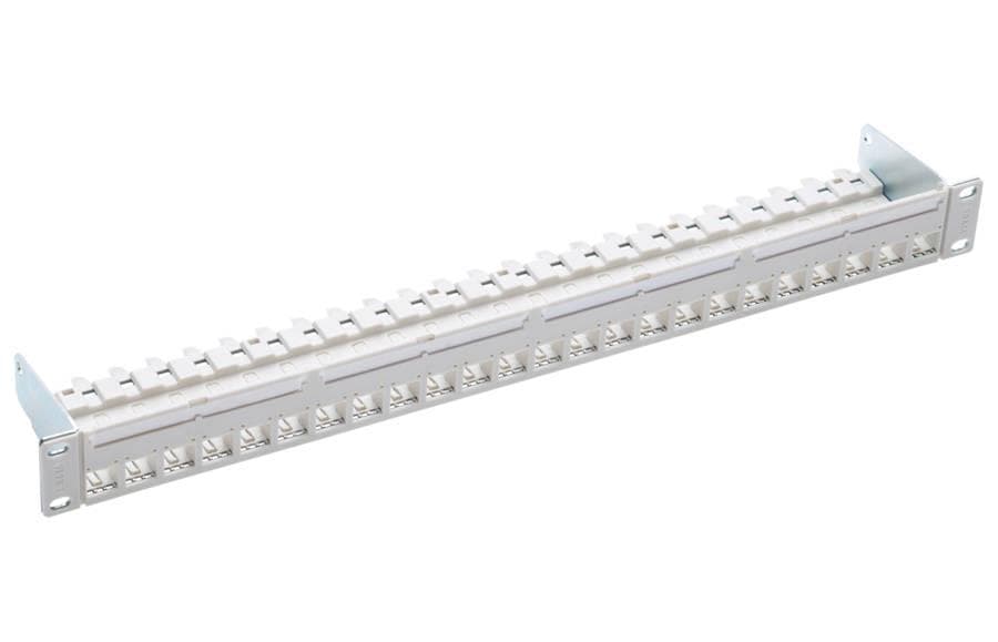 19" 1U PC Patch Panel 24-Port/s, Cat. 6A, gray, empty "R813485"