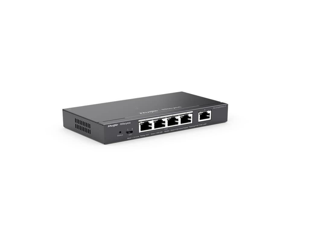 Switch Reyee, RG-ES205GC-P, 5x10/100/1000Base-T4 x PoE, 54W PoE "RG-ES205GC-P"