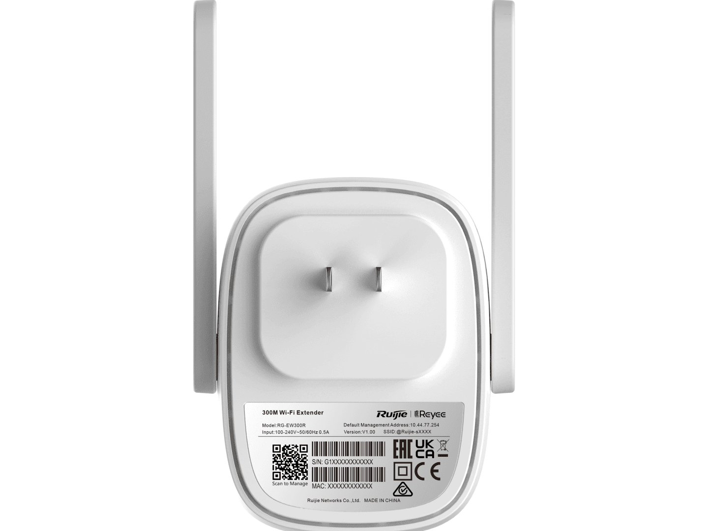 Extender Reyee,Home,RG-EW300R, 300M Wi-Fi 4 "RG-EW300R" — miniatură