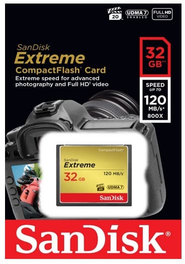 Card memorie Extreme Compact Flash, 32GB "SDCFXSB-032G-G46" — miniatură