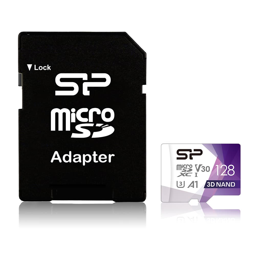 Card memorie Silicon Power memory card Superior Pro Micro SDXC 128GB UHS-I U3 V30 +adapter "SP128GBSTXDU3V20AB" — miniatură