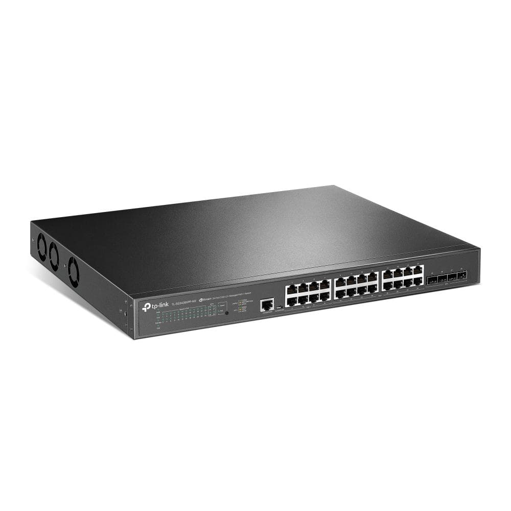 Switch cu management L2+ TP-Link, JetStream 24-Port 2.5GBASE-T and 4-Port 10GE SFP+ with 16-Port PoE+ & 8-Port PoE++ "TL-SG3428XPP-M2" — miniatură