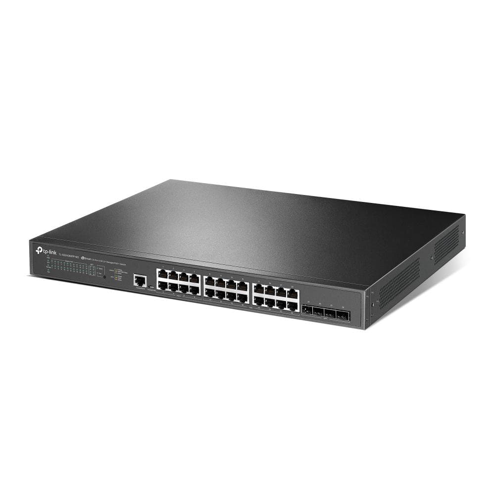 Switch cu management L2+ TP-Link, JetStream 24-Port 2.5GBASE-T and 4-Port 10GE SFP+ with 16-Port PoE+ & 8-Port PoE++ "TL-SG3428XPP-M2" — miniatură
