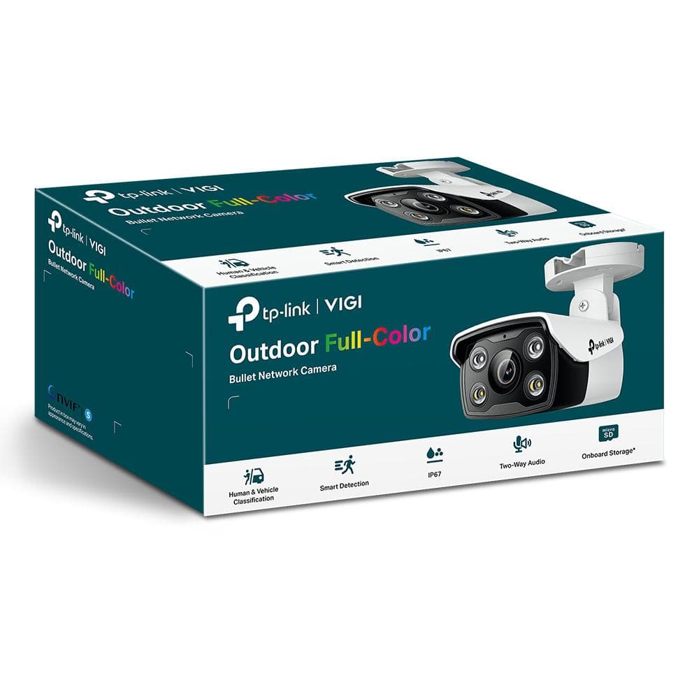 CAMERA IP TP-LINK VIGI, bullet, pt. interior, dist. IR 30 m, tip lentila fixa 4 mm, 4 Mpx, 1 x RJ45 10/100M, carcasa plastic, POE, "VIGI C340(6mm)" — miniatură