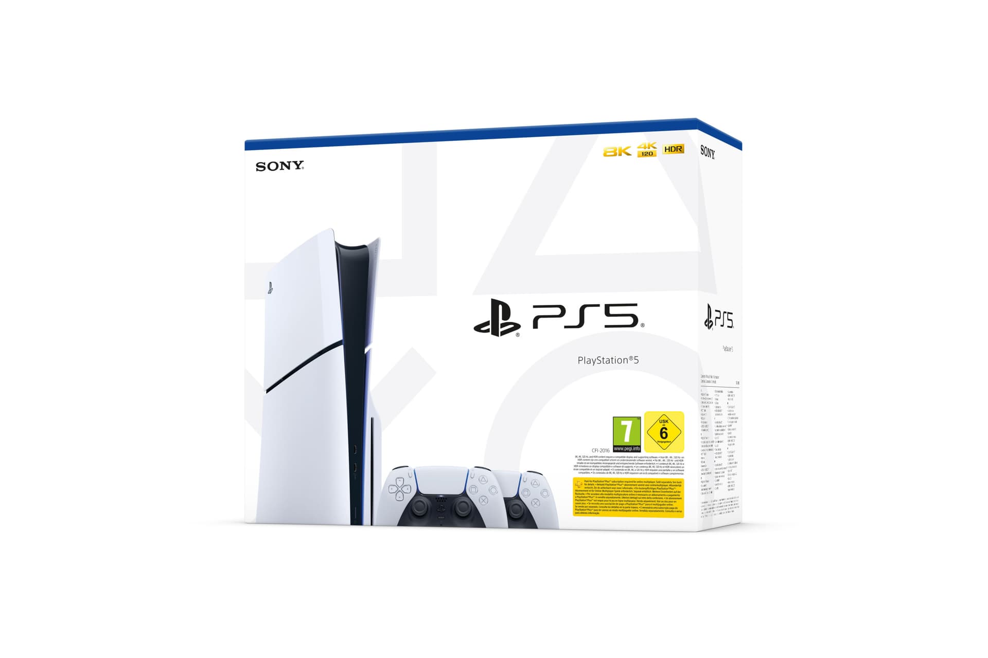 Consola Playstation 5 Slim Disk 1TB Disc Version + 2 controllere DualSense "VX1000042051" — miniatură
