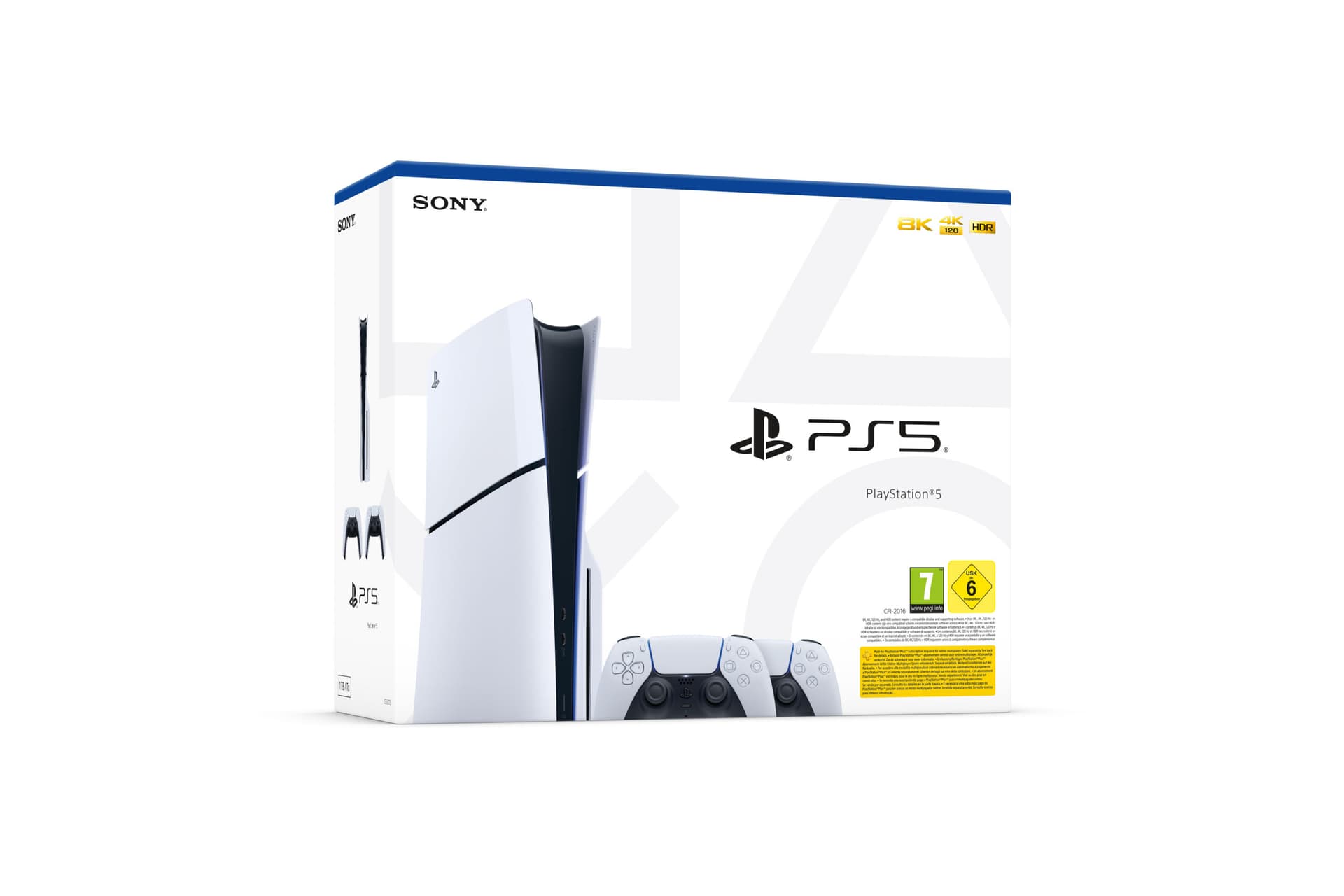 Consola Playstation 5 Slim Disk 1TB Disc Version + 2 controllere DualSense "VX1000042051" — miniatură