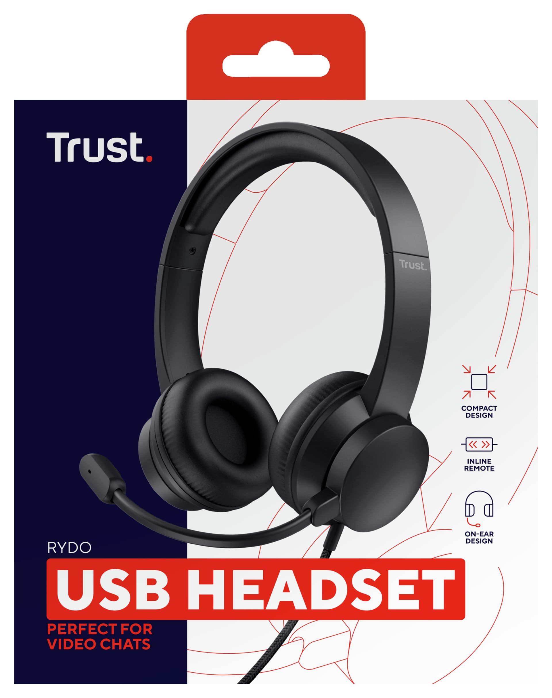 Casti Rydo, USB, Negru "VX24133" — miniatură