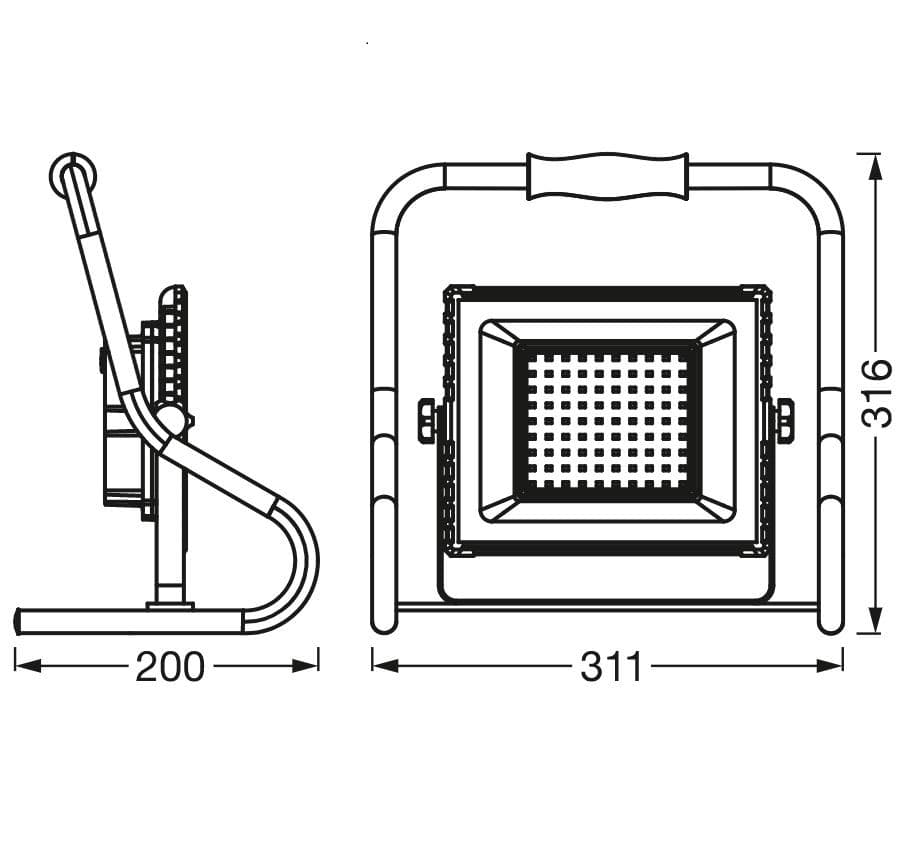 LED WORKLIGHT BATTERY 30W 840 R-ST LEDV "000004058075576513" — miniatură