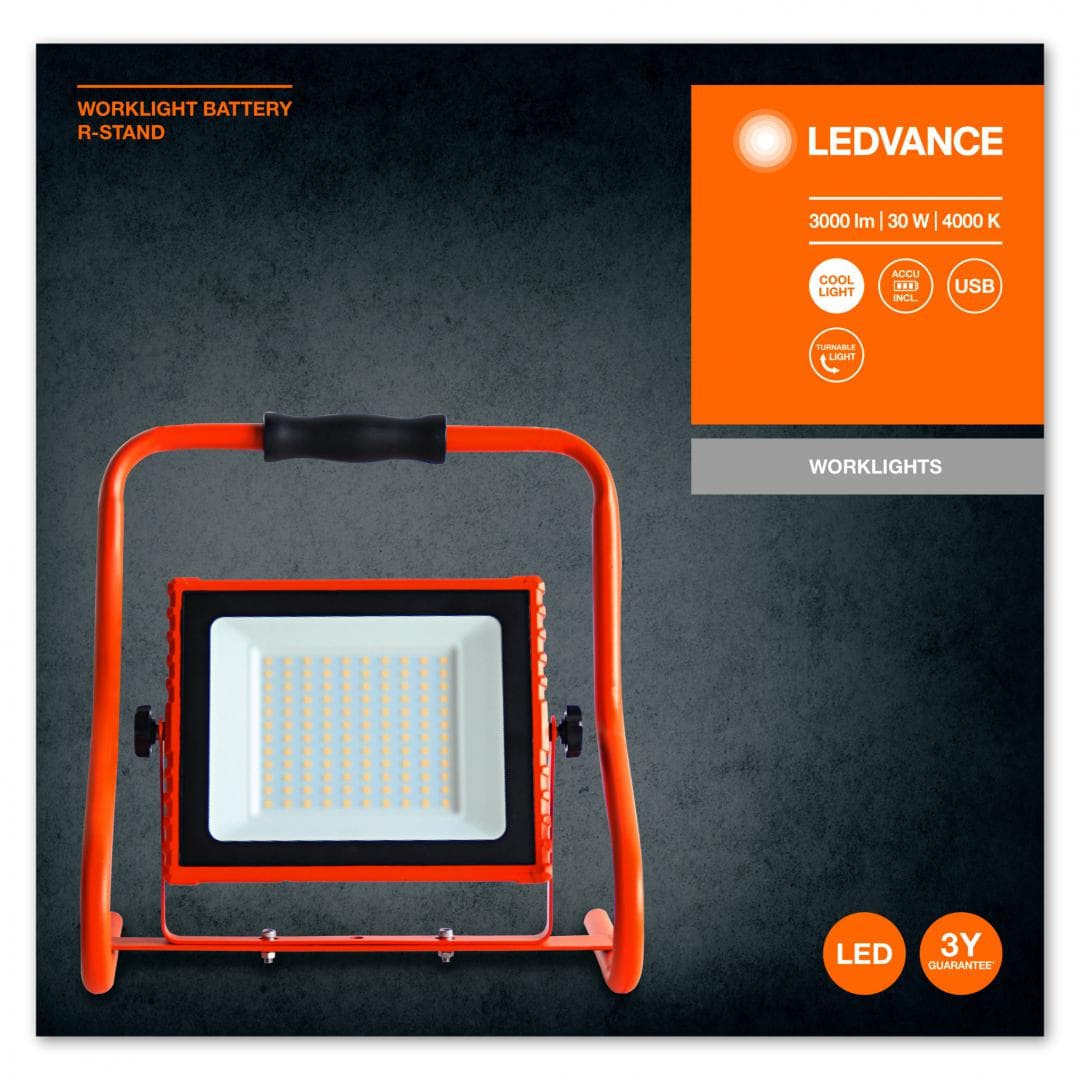 LED WORKLIGHT BATTERY 30W 840 R-ST LEDV "000004058075576513"