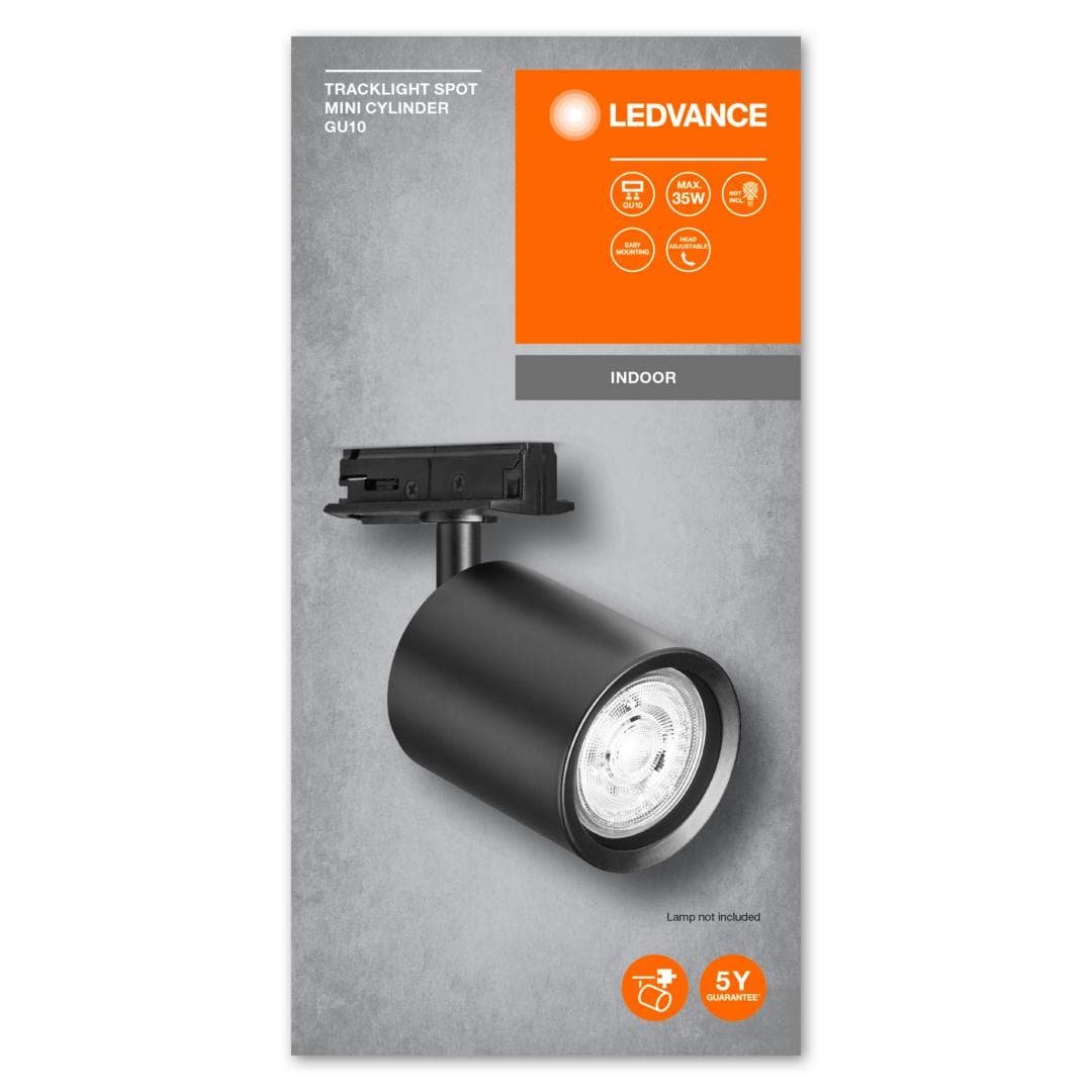 TRACKLIGHT SPOT MINICYLINDER BKGU10LEDV "000004058075756663"